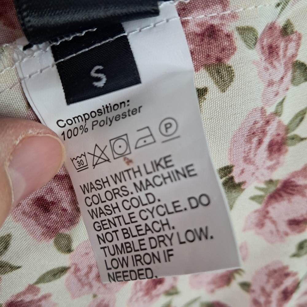 Shein Womens Floral Print Halter Tiered Dress Size Small - Picture 13 of 15